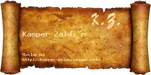 Kasper Zalán névjegykártya