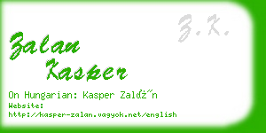 zalan kasper business card